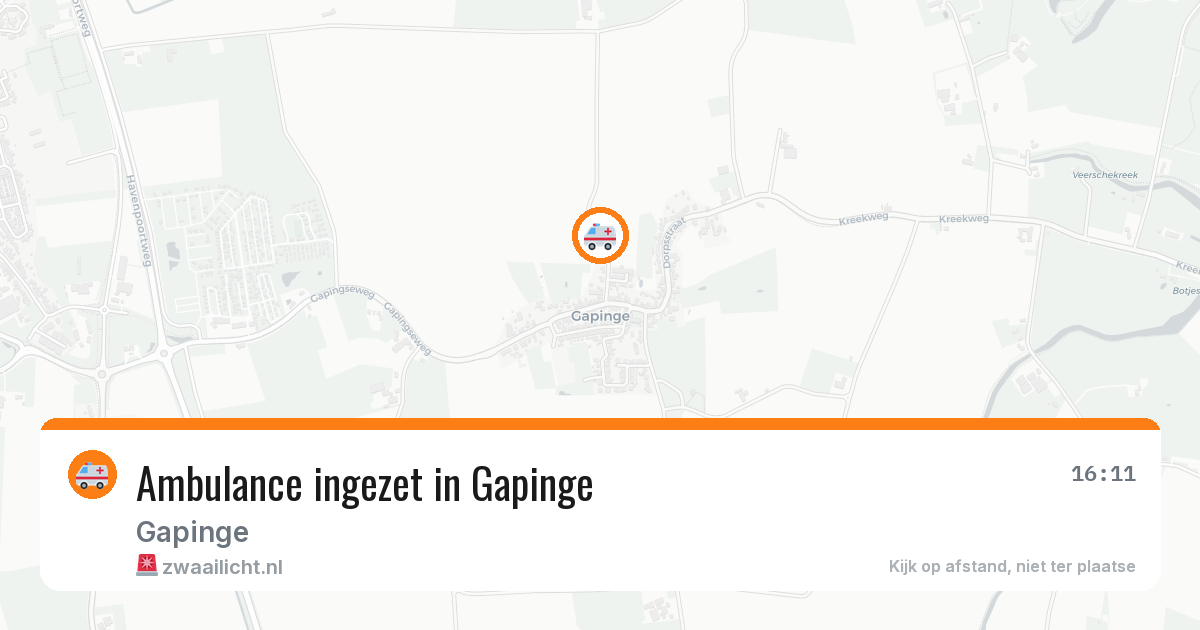 Ambulance ingezet in Gapinge — 5 aug 2026