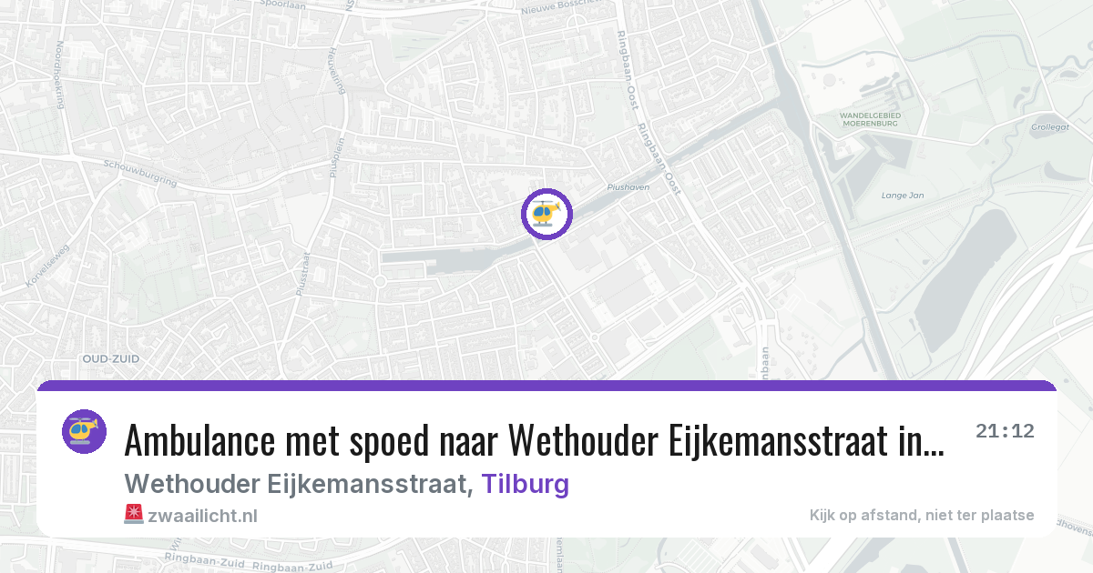 Ambulance met spoed naar Wethouder Eijkemansstraat in Tilburg — 30 jun 2026