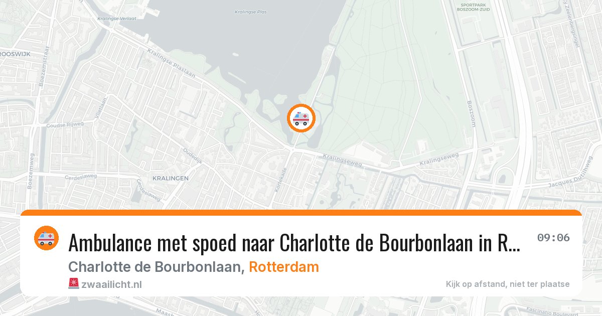 Ambulance met spoed naar Charlotte de Bourbonlaan in Rotterdam — 29 mei 2026