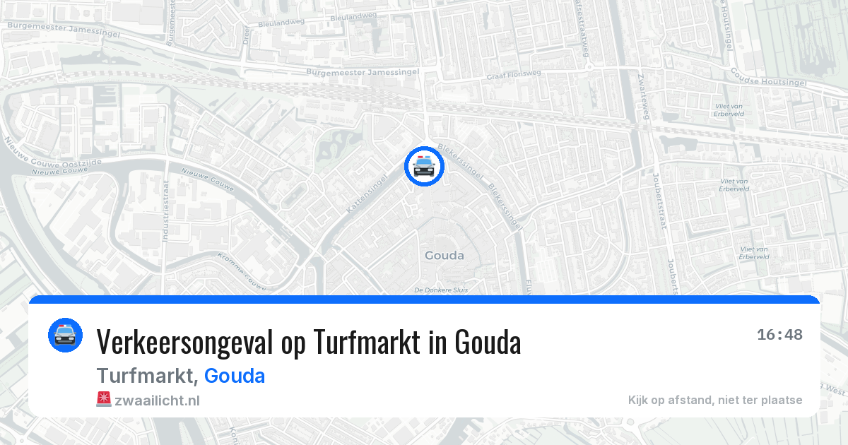Verkeersongeval op Turfmarkt in Gouda — 2 jul 2026