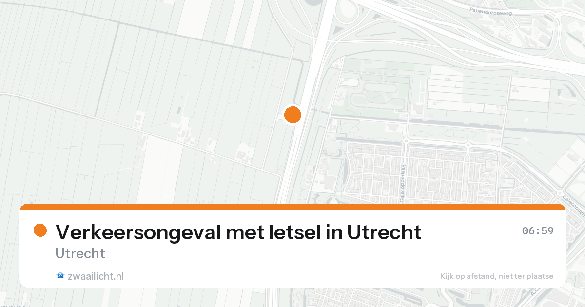 Verkeersongeval met letsel in Utrecht — 18 aug 2026