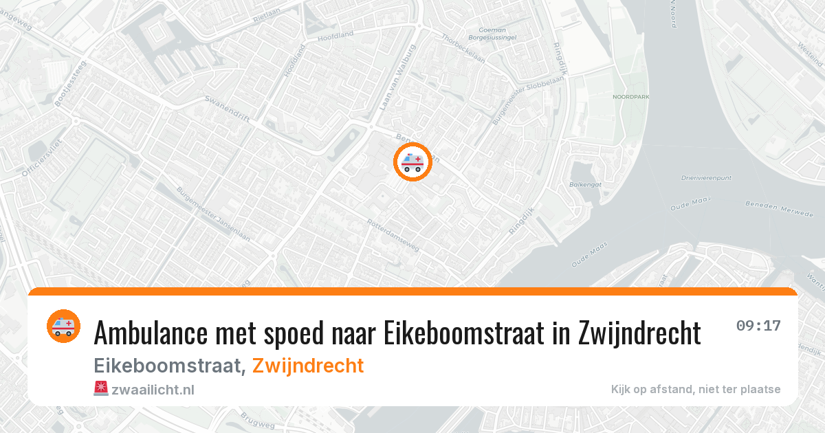 Ambulance met spoed naar Eikeboomstraat in Zwijndrecht — 5 mei 2026