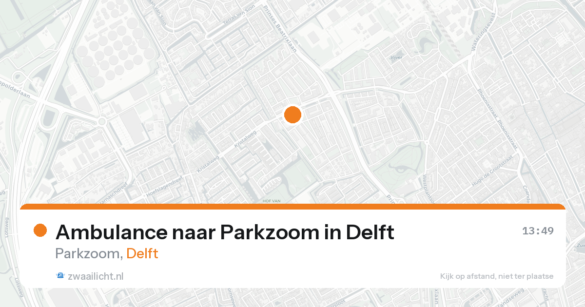 Ambulance naar Parkzoom in Delft — 30 jan 2026