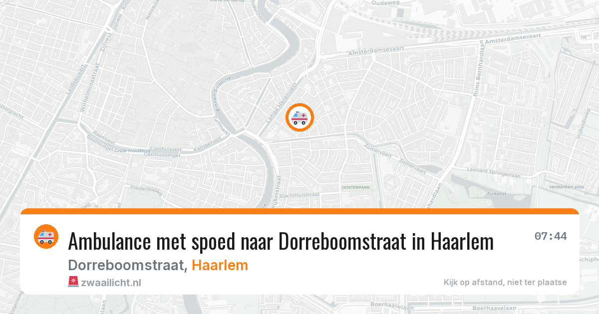 Ambulance met spoed naar Dorreboomstraat in Haarlem — 13 apr 2026