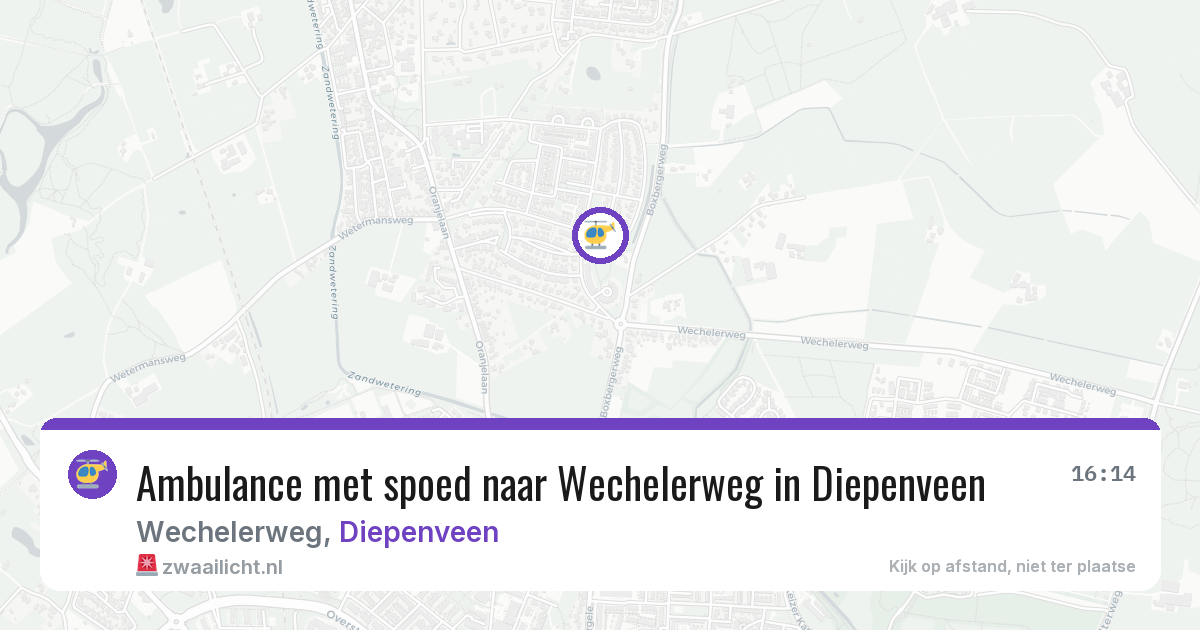 Ambulance met spoed naar Wechelerweg in Diepenveen — 17 jul 2026