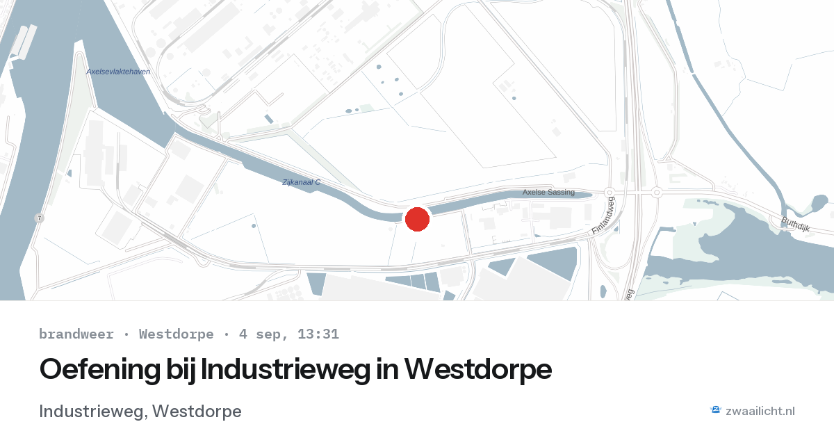 Oefening bij Industrieweg in Westdorpe — 4 sep 2026
