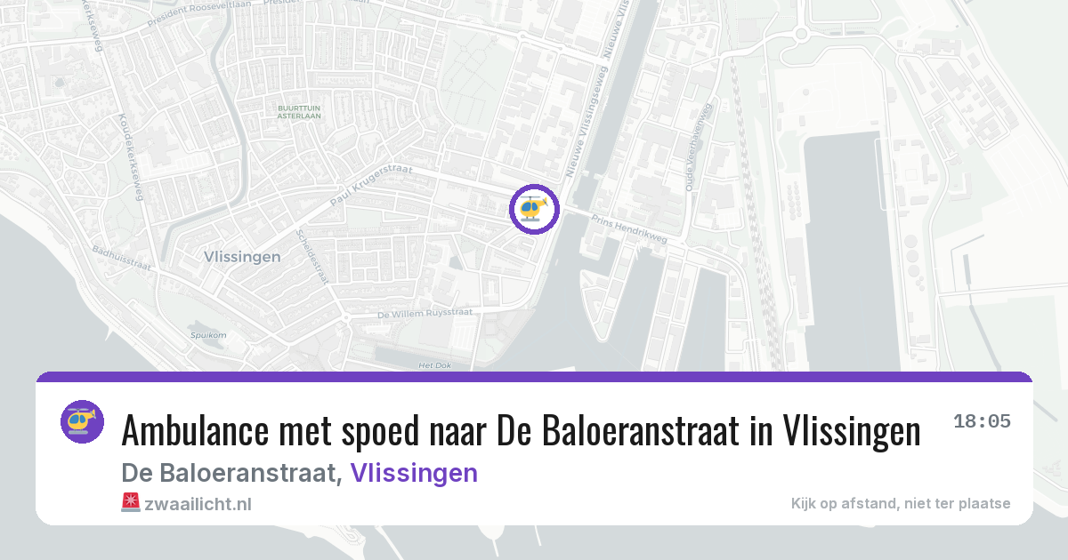 Ambulance met spoed naar De Baloeranstraat in Vlissingen — 7 jul 2026