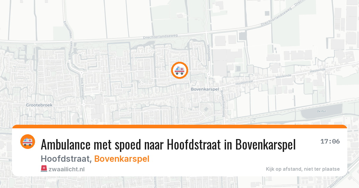Ambulance met spoed naar Hoofdstraat in Bovenkarspel — 10 aug 2026