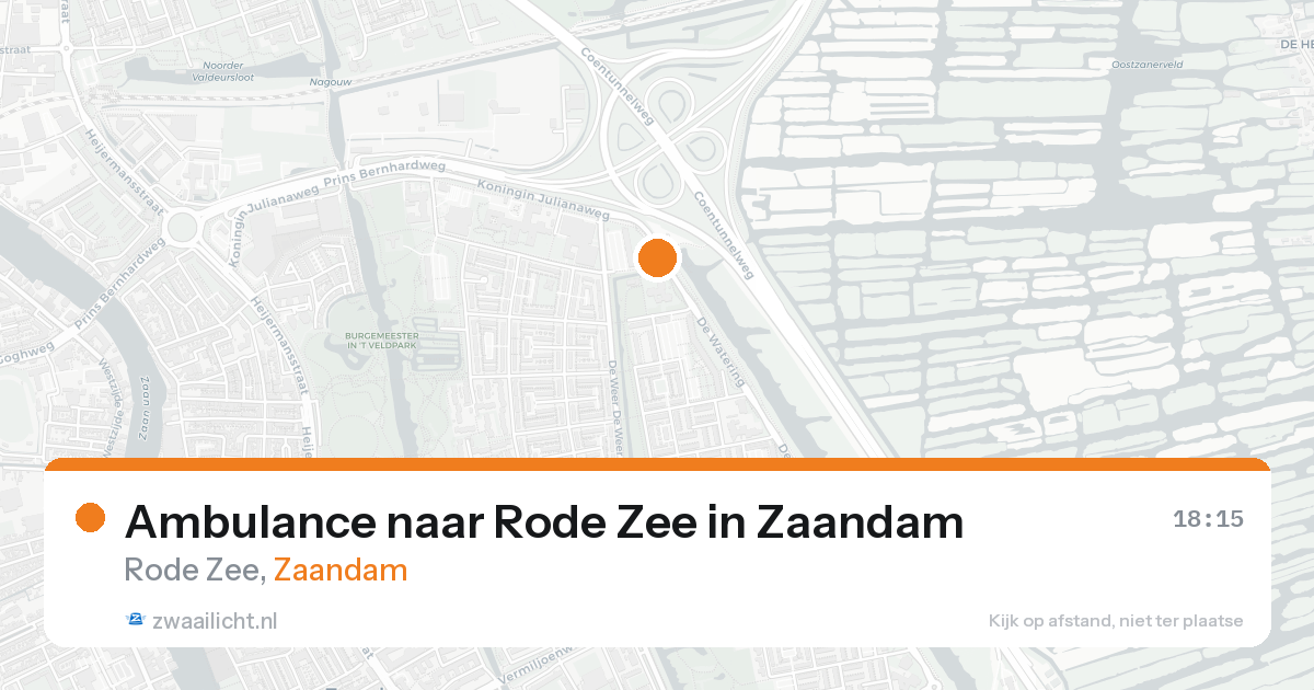 Ambulance naar Rode Zee in Zaandam — 22 aug 2026