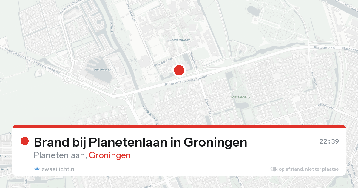 Brand bij Planetenlaan in Groningen — 18 aug 2026