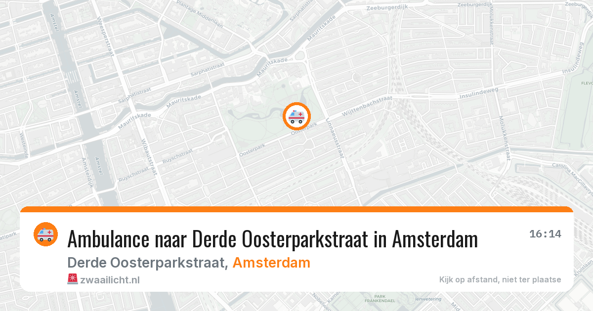 Ambulance naar Derde Oosterparkstraat in Amsterdam — 5 jun 2026