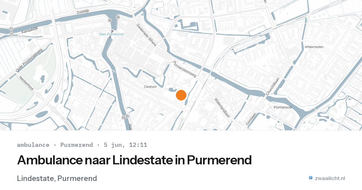 Ambulance naar Lindestate in Purmerend — 5 jun 2026