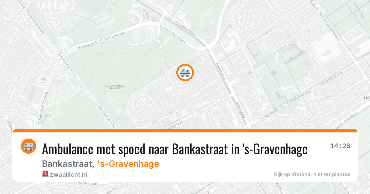 Ambulance met spoed naar Bankastraat in 's-Gravenhage — 12 aug 2026