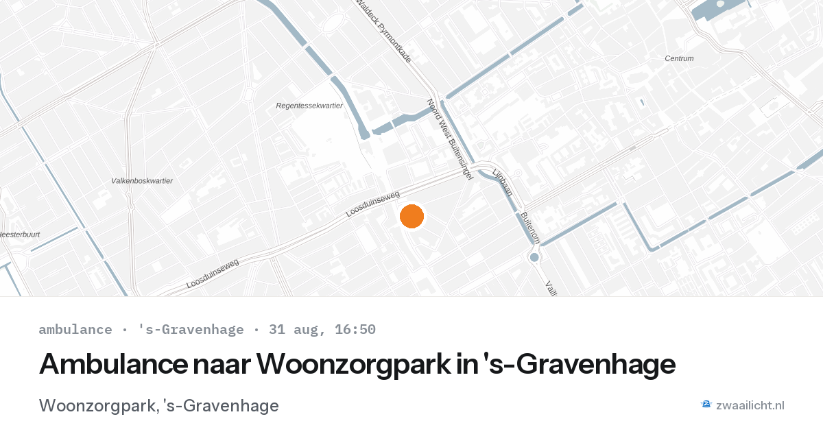 Ambulance naar Woonzorgpark in 's-Gravenhage — 31 aug 2026