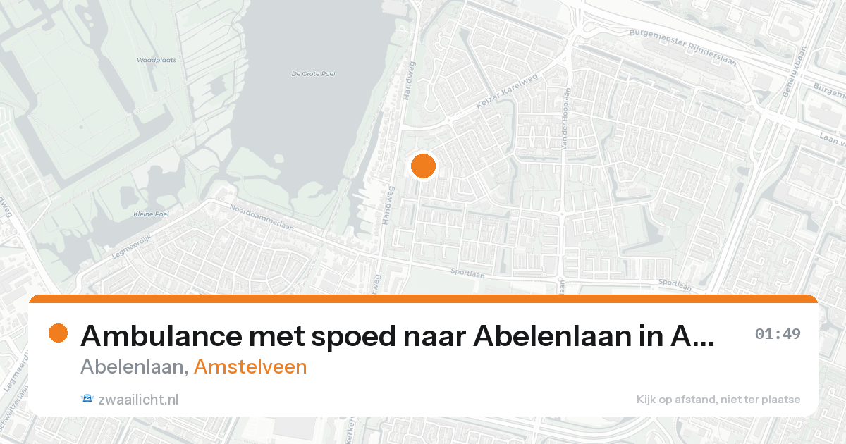 Ambulance met spoed naar Abelenlaan in Amstelveen — 30 mei 2026