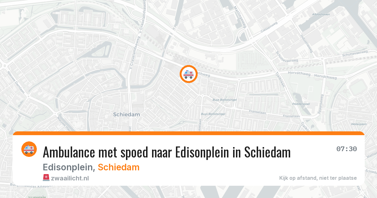Ambulance met spoed naar Edisonplein in Schiedam — 29 apr 2026
