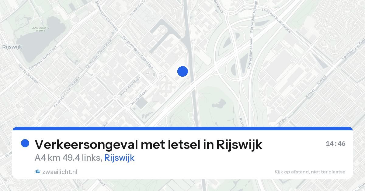 Verkeersongeval met letsel in Rijswijk — 24 aug 2026