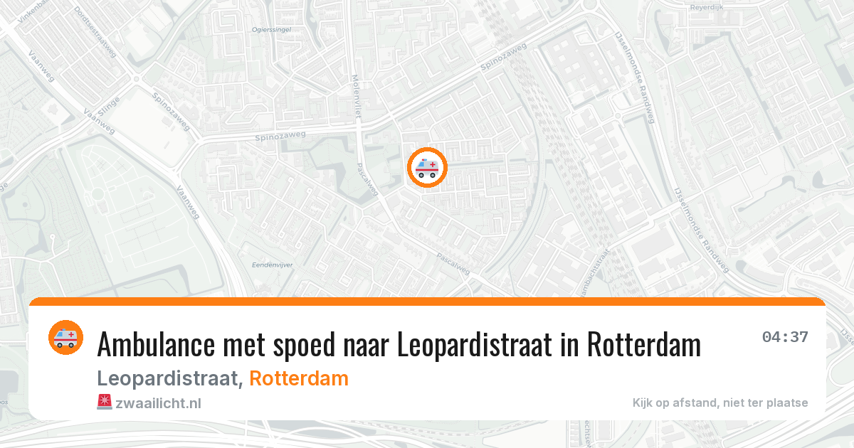 Ambulance met spoed naar Leopardistraat in Rotterdam — 15 jun 2026