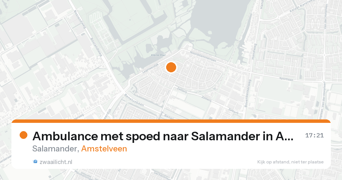 Ambulance met spoed naar Salamander in Amstelveen — 25 mei 2026