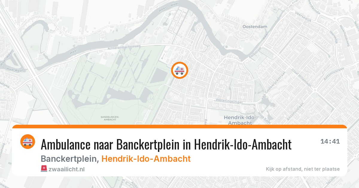 Ambulance naar Banckertplein in Hendrik-Ido-Ambacht — 24 mei 2026