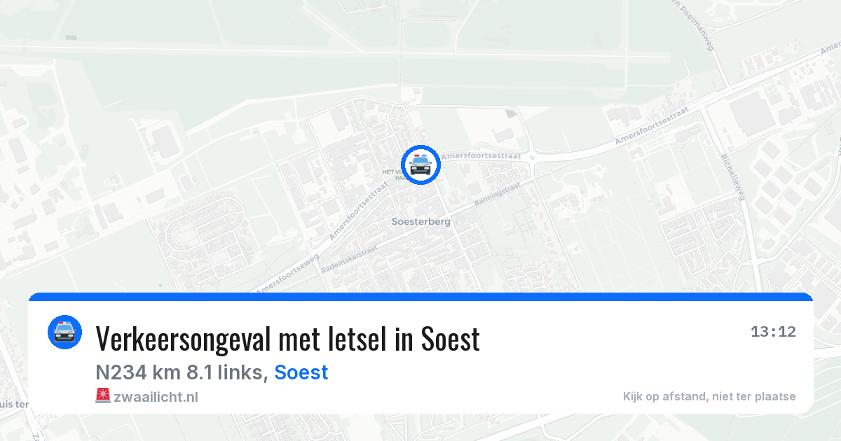 Verkeersongeval met letsel in Soest — 7 apr 2026