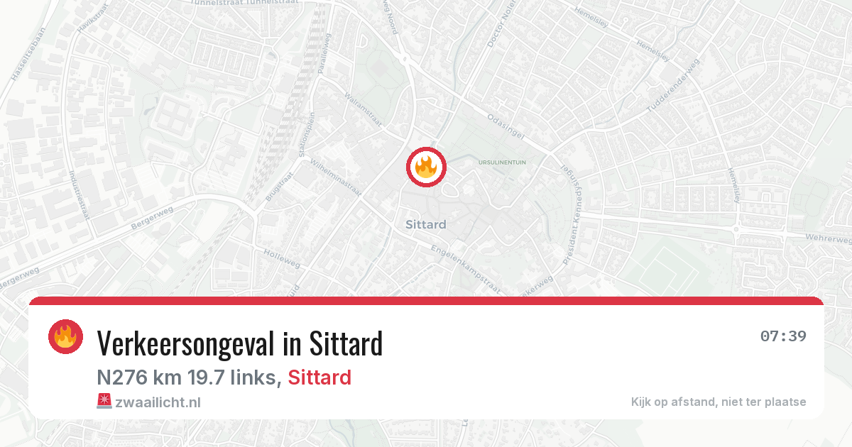 Verkeersongeval in Sittard — 28 jul 2026