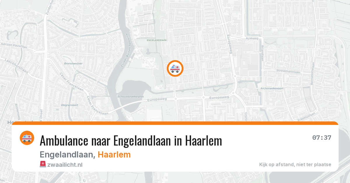 Ambulance naar Engelandlaan in Haarlem — 5 aug 2026