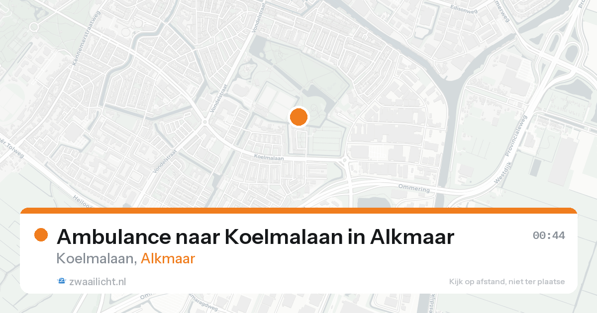 Ambulance naar Koelmalaan in Alkmaar — 23 aug 2026