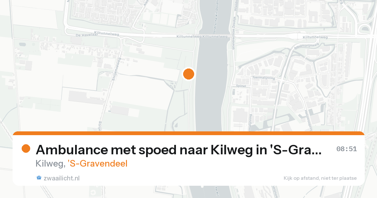 Ambulance met spoed naar Kilweg in 'S-Gravendeel — 22 aug 2026