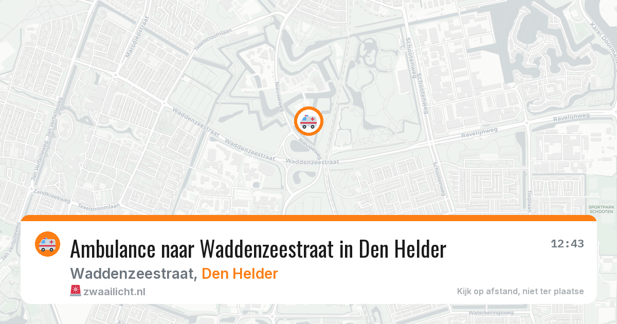 Ambulance naar Waddenzeestraat in Den Helder — 2 jul 2026