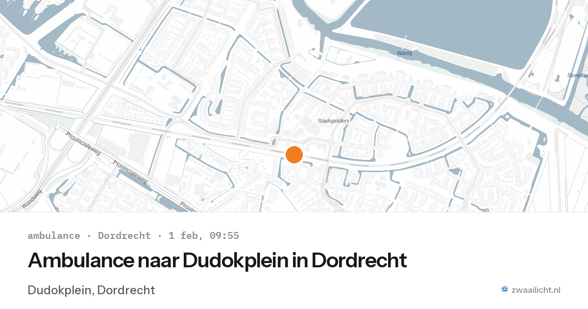Ambulance naar Dudokplein in Dordrecht — 1 feb 2026