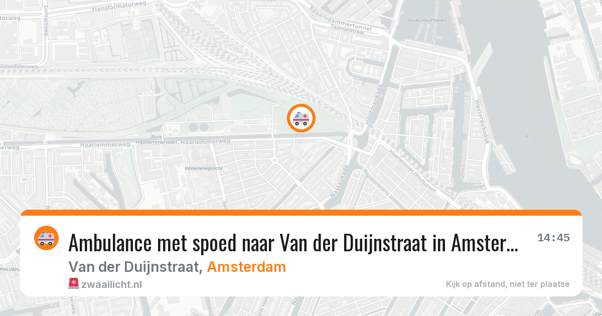 Ambulance met spoed naar Van der Duijnstraat in Amsterdam — 7 aug 2026