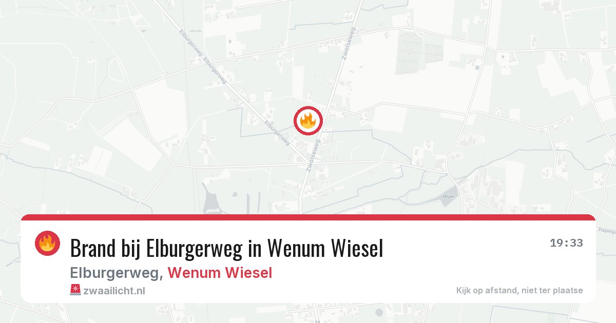 Brand bij Elburgerweg in Wenum Wiesel — 18 mei 2026