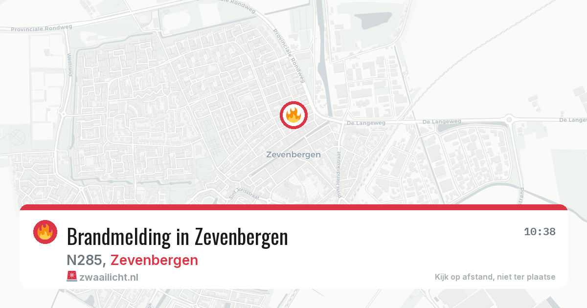 Brandmelding in Zevenbergen — 12 jun 2026