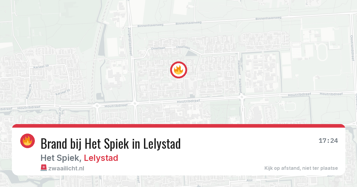 Brand bij Het Spiek in Lelystad — 1 jun 2026