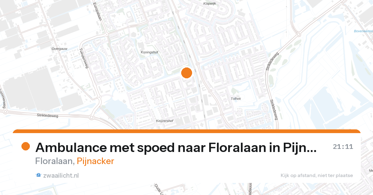 Ambulance met spoed naar Floralaan in Pijnacker — 11 jun 2026