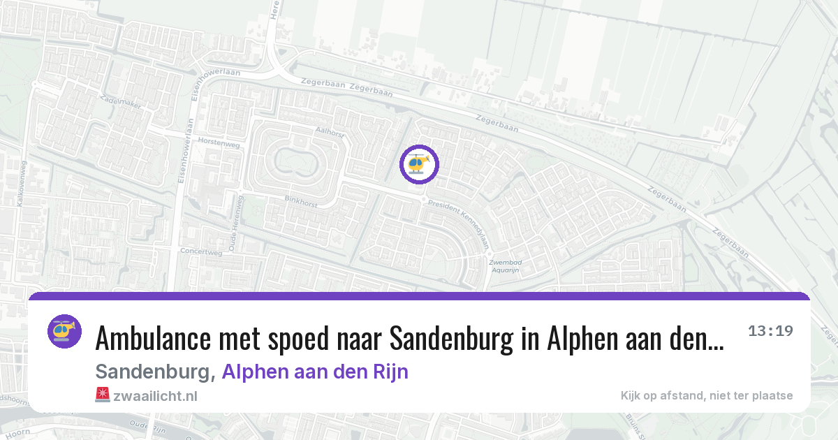 Ambulance met spoed naar Sandenburg in Alphen aan den Rijn — 16 jun 2026