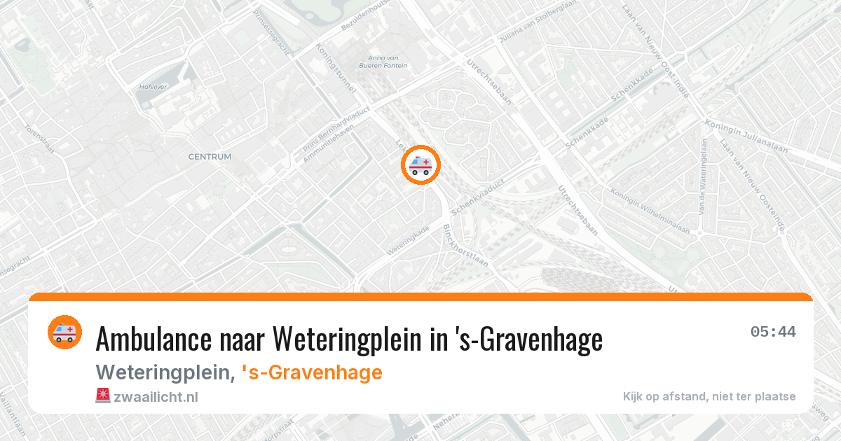 Ambulance naar Weteringplein in 's-Gravenhage — 4 aug 2026