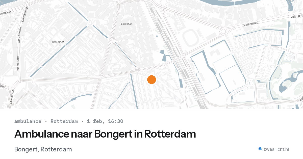Ambulance naar Bongert in Rotterdam — 1 feb 2026