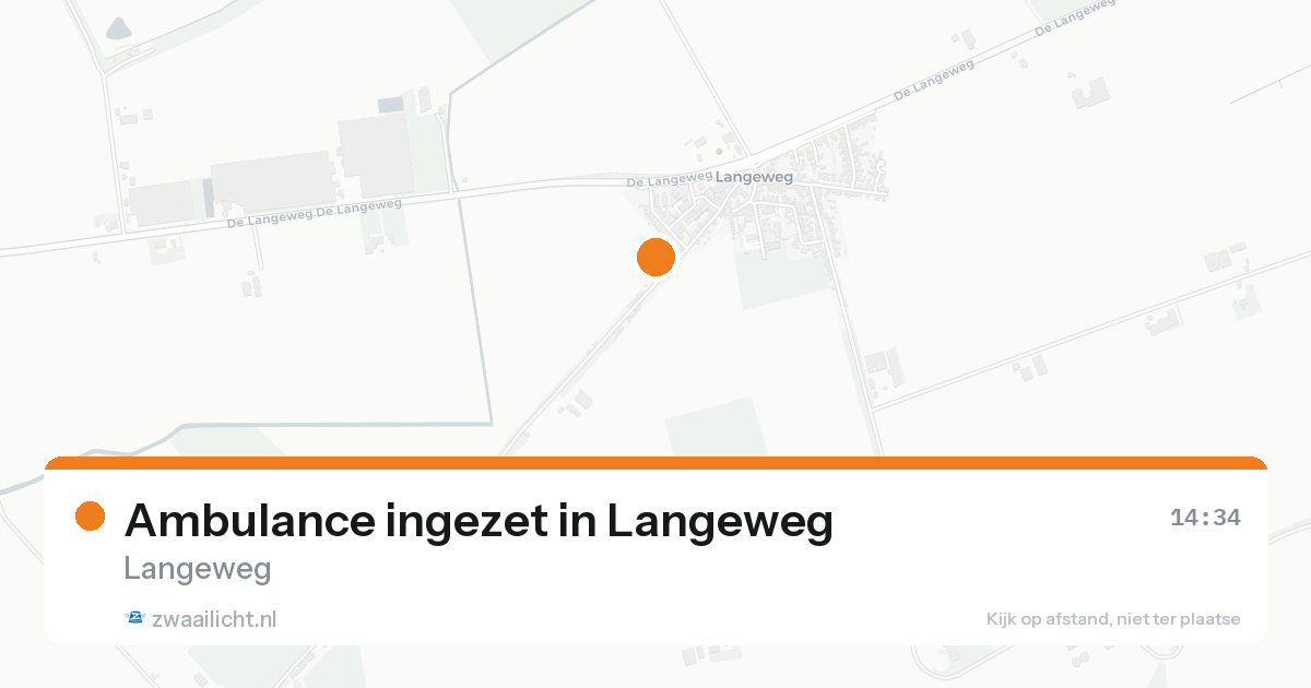 Ambulance ingezet in Langeweg — 17 aug 2026