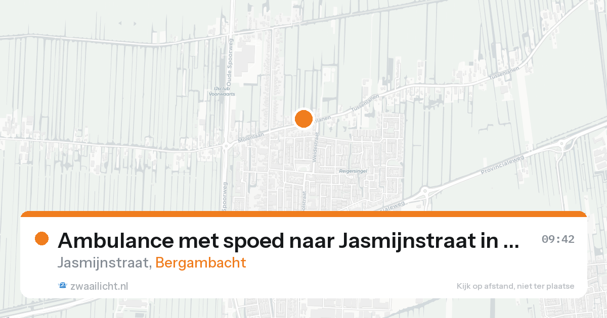 Ambulance met spoed naar Jasmijnstraat in Bergambacht — 23 aug 2026