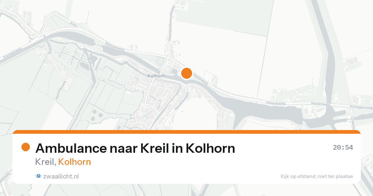 Ambulance naar Kreil in Kolhorn — 13 aug 2026