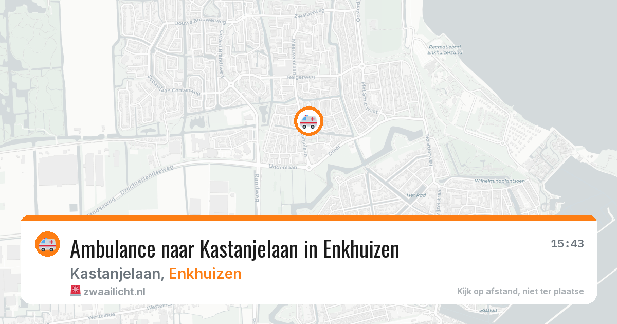Ambulance naar Kastanjelaan in Enkhuizen — 22 jun 2026