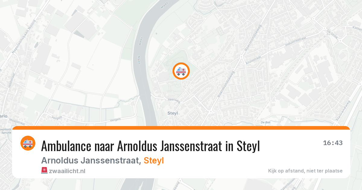 Ambulance naar Arnoldus Janssenstraat in Steyl — 30 mei 2026