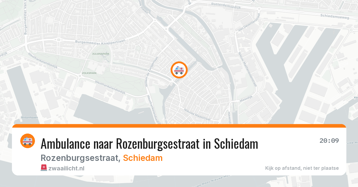 Ambulance naar Rozenburgsestraat in Schiedam — 2 aug 2026