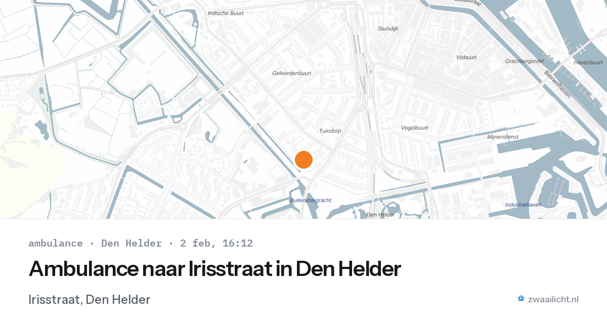 Ambulance naar Irisstraat in Den Helder — 2 feb 2026