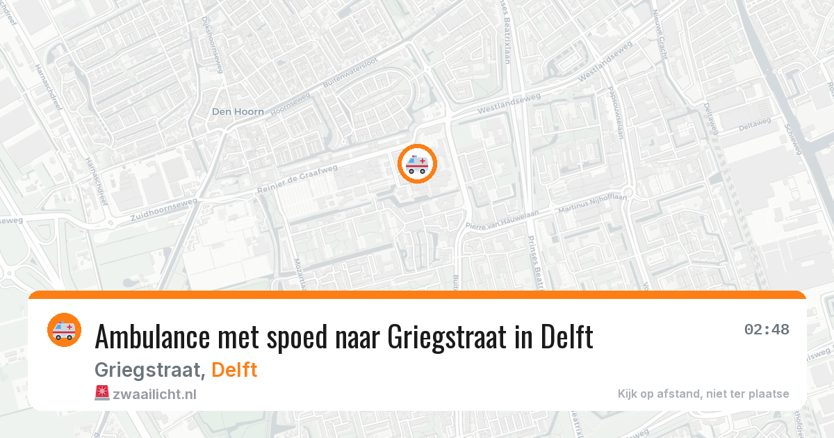 Ambulance met spoed naar Griegstraat in Delft — 4 apr 2026