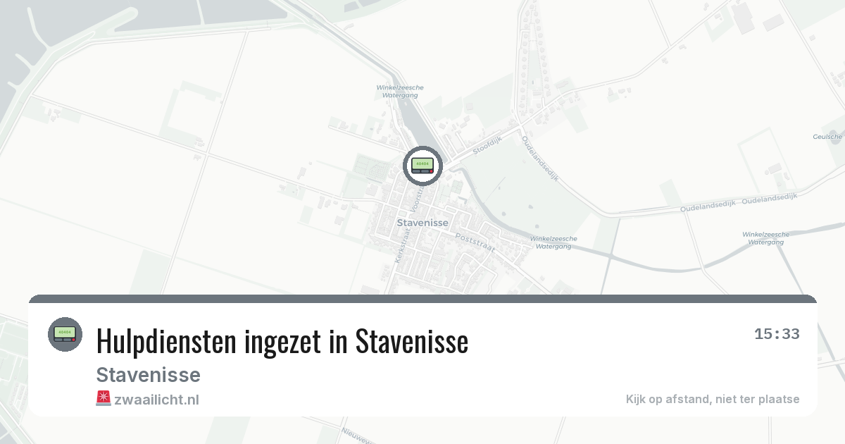 Hulpdiensten ingezet in Stavenisse — 10 mei 2026 | 🚨 Zwaailicht.nl