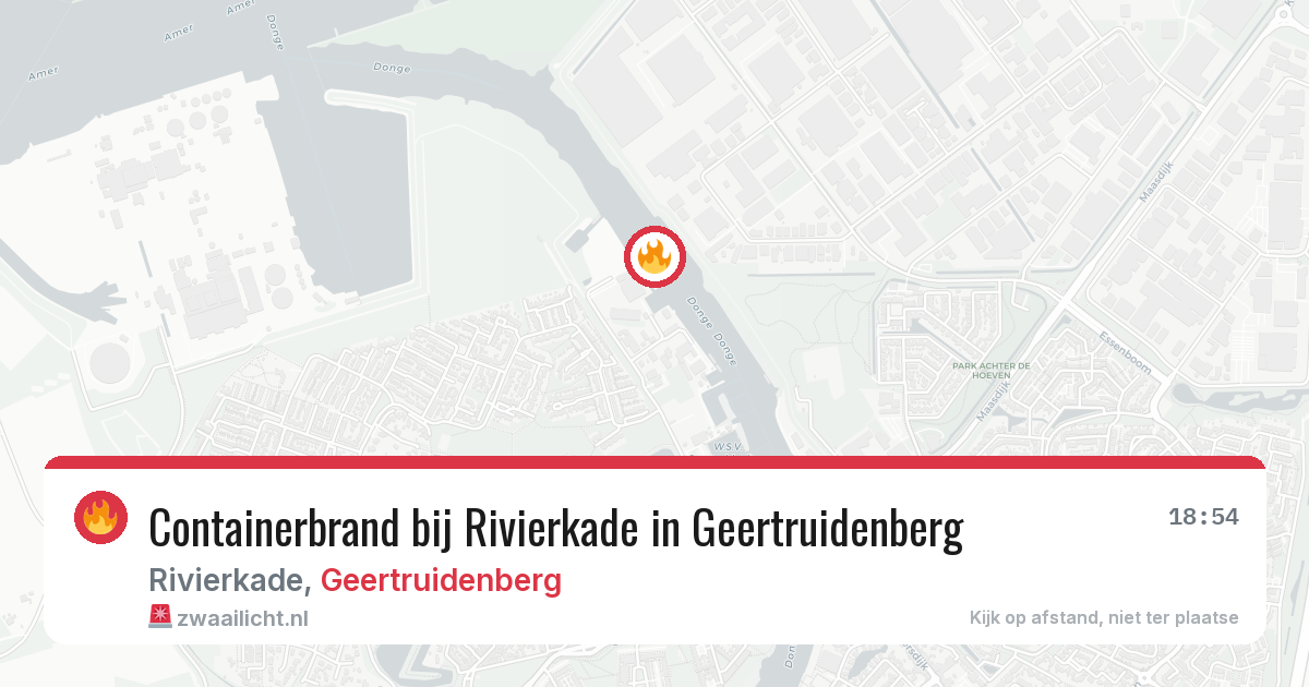 Containerbrand bij Rivierkade in Geertruidenberg — 30 mei 2026