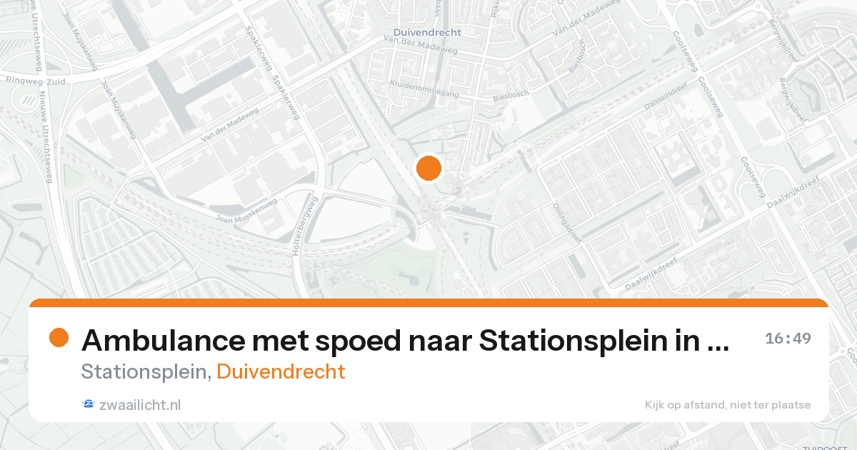 Ambulance met spoed naar Stationsplein in Duivendrecht — 23 aug 2026